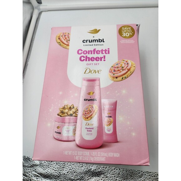 Dove Other - Dove Crumbl Limited Edition Confetti Cheer Gift Set Shower Body Wash Scrub Care
